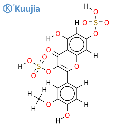 3,7-Di-O-sulfate-3,4',5,7-Tetrahydroxy-3'-methoxyflavone structure