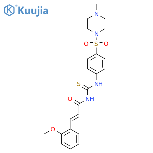 1-(2E)-3-(2-methoxyphenyl)prop-2-enoyl-3-{4-(4-methylpiperazin-1-yl)sulfonylphenyl}thiourea structure