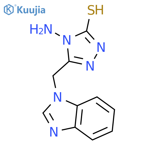 4-Amino-5-(1H-benzimidazol-1-ylmethyl)-4H-1,2,4-triazole-3-thiol structure