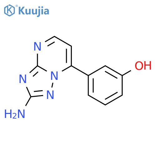 PHENOL, 3-(2-AMINO[1,2,4]TRIAZOLO[1,5-A]PYRIMIDIN-7-YL)- structure