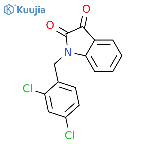 1-(2,4-dichlorophenyl)methyl-2,3-dihydro-1H-indole-2,3-dione structure