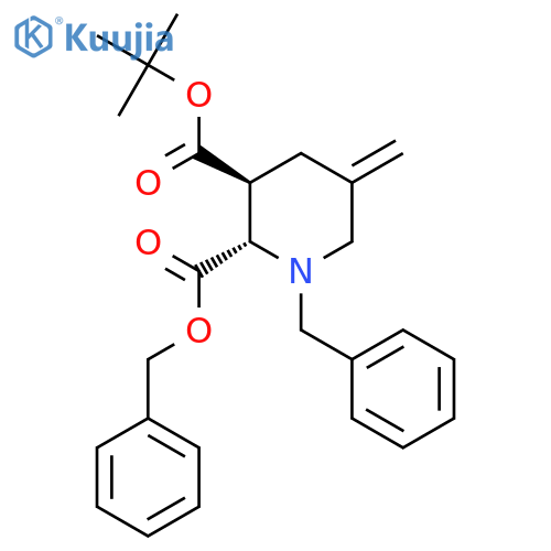 2-Benzyl 3-(tert-butyl) (2S,3S)-1-benzyl-5-methylenepiperidine-2,3-dicarboxylate structure