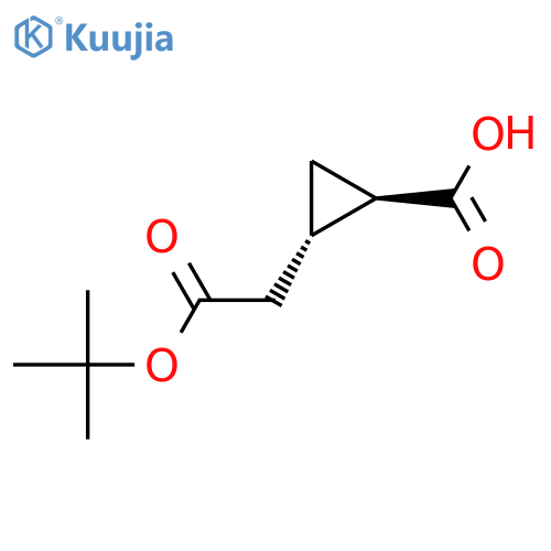 rac-(1R,2S)-2-2-(tert-butoxy)-2-oxoethylcyclopropane-1-carboxylic acid, trans structure