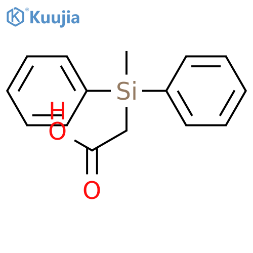 Acetic acid, (methyldiphenylsilyl)- structure