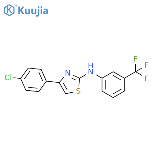 4-(4-chlorophenyl)-N-3-(trifluoromethyl)phenyl-1,3-thiazol-2-amine structure