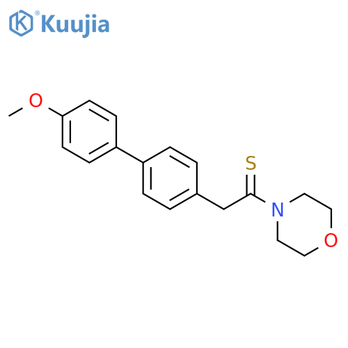 4-[(4'-methoxy-biphenyl-4-yl)-thioacetyl]-morpholine structure
