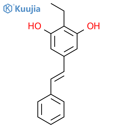 1,3-Benzenediol,2-ethyl-5-[(1E)-2-phenylethenyl]- structure
