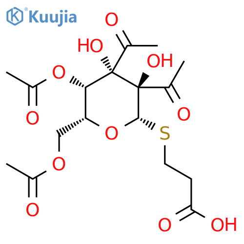 Propanoic acid,3-[(2,3,4,6-tetra-O-acetyl-b-D-galactopyranosyl)thio]- structure