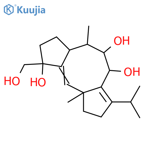 1(10),14-Fusicoccadiene-3,8,9,16-tetrol; (3S,8β,9α)-form structure