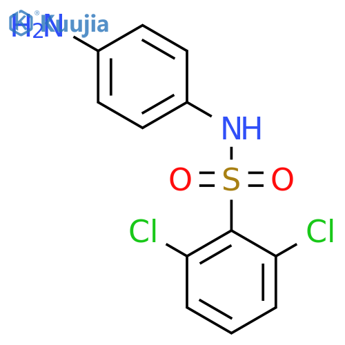 N-(4-aminophenyl)-2,6-dichlorobenzene-1-sulfonamide structure