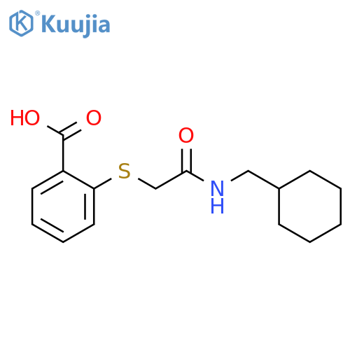2-({(Cyclohexylmethyl)carbamoylmethyl}sulfanyl)benzoic Acid structure