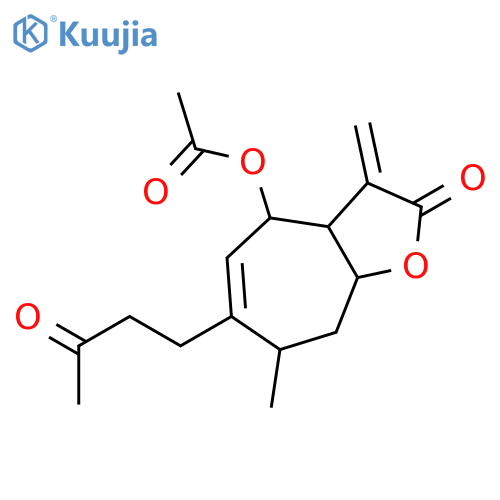 4-Acetoxy-3,3a,4,7,8,8a-hexahydro-7-methyl-3-methylene-6-(3-oxobutyl)-2H-cyclohepta[b]furan-2-one structure
