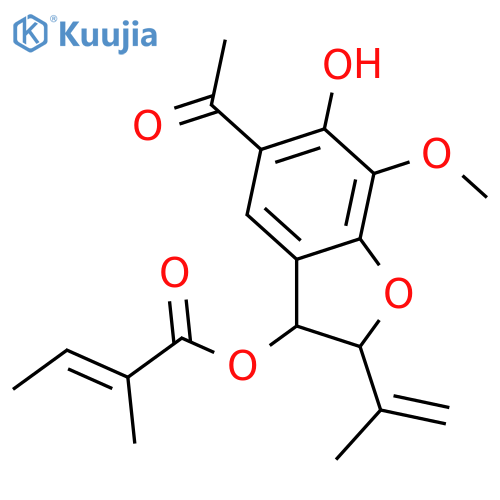 5-Acetyl-2,3-dihydro-3,6,7-trihydroxy-2-isopropenylbenzofuran; (2R*,3S*)-form, 7-Me ether, 3-angeloyl structure