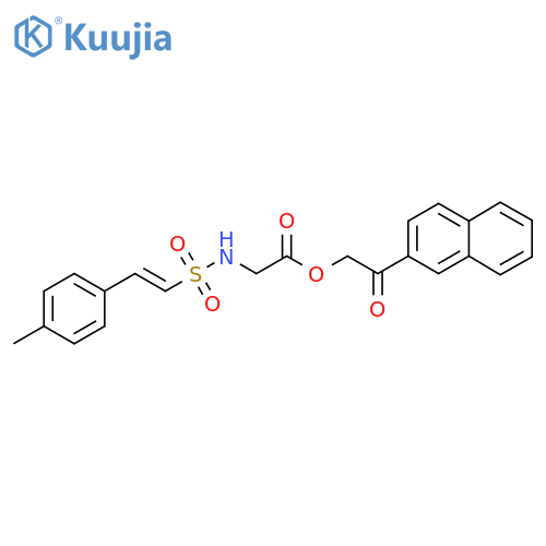 2-(Naphthalen-2-yl)-2-oxoethyl 2-[2-(4-methylphenyl)ethenesulfonamido]acetate structure