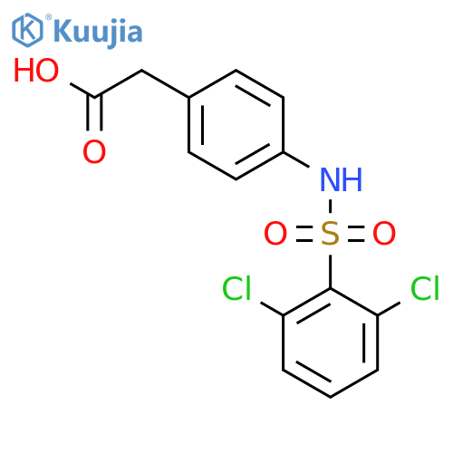 (4-{[(2,6-dichlorophenyl)sulfonyl]amino}phenyl)acetic acid structure
