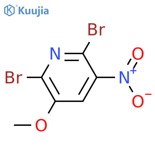 2,6-dibromo-3-methoxy-5-nitro-pyridine structure