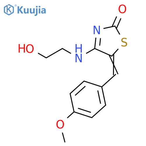 2-Thiazolidinone,4-[(2-hydroxyethyl)imino]-5-[(4-methoxyphenyl)methylene]- structure