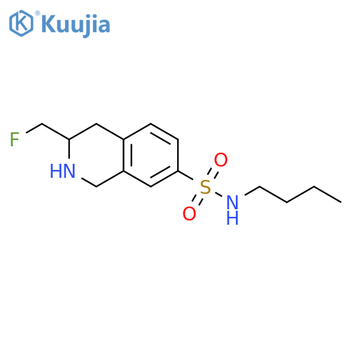 7-Isoquinolinesulfonamide, N-butyl-3-(fluoromethyl)-1,2,3,4-tetrahydro- structure