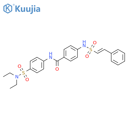 N-[4-[(Diethylamino)sulfonyl]phenyl]-4-[[(2-phenylethenyl)sulfonyl]amino]benzamide structure