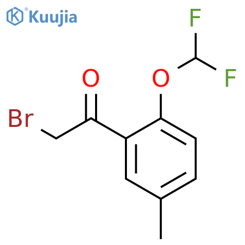 2-Bromo-1-2-(difluoromethoxy)-5-methylphenylethan-1-one structure
