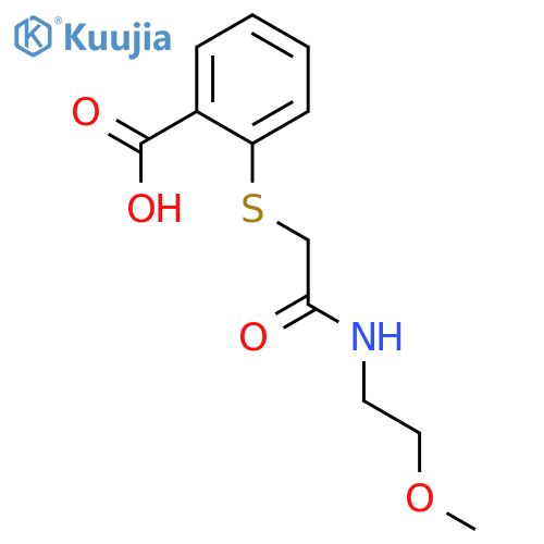 2-({(2-Methoxyethyl)carbamoylmethyl}sulfanyl)benzoic Acid structure