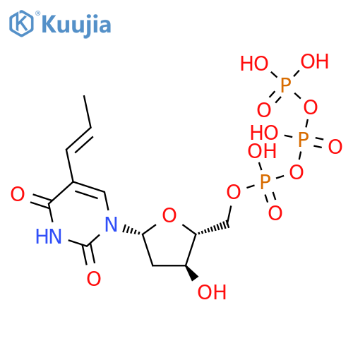 Uridine5'-(tetrahydrogen triphosphate), 2'-deoxy-5-(1-propenyl)-, (E)- (9CI) structure