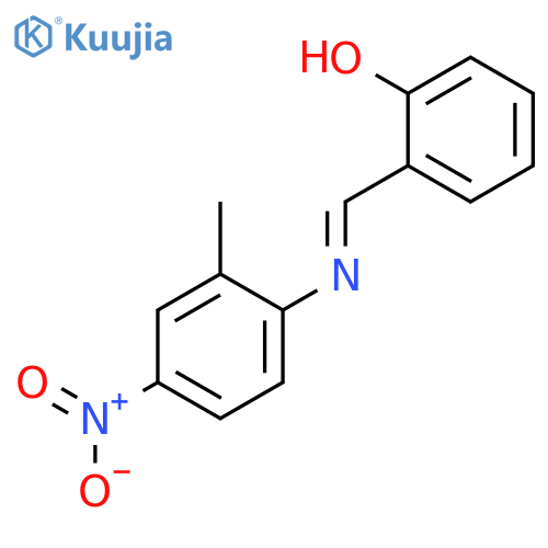 PHENOL, 2-[[(2-METHYL-4-NITROPHENYL)IMINO]METHYL]- structure