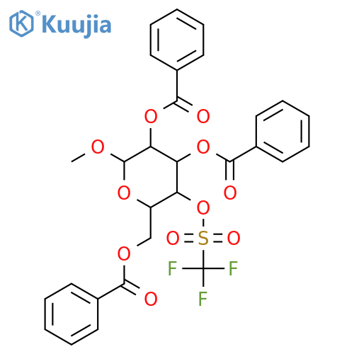 Methyl 2,3,6-Tri-O-benzoyl-4-O-trifluoromethanesulfononyl -α-D-galactopyranoside structure