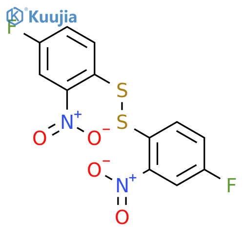Bis(4-fluoro-2-nitrophenyl) disulfide structure