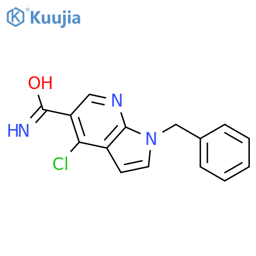 1H-Pyrrolo[2,3-b]pyridine-5-carboxamide, 4-chloro-1-(phenylmethyl)- structure