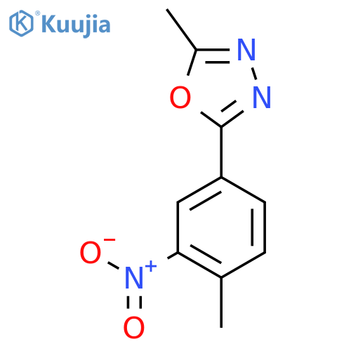 2-Methyl-5-(4-methyl-3-nitrophenyl)-1,3,4-oxadiazole structure