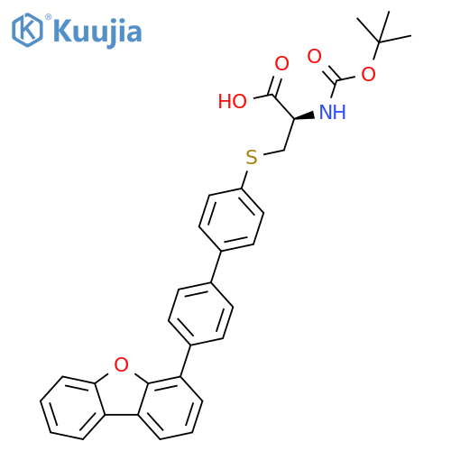 L-Cysteine,S-[4'-(4-dibenzofuranyl)[1,1'-biphenyl]-4-yl]-N-[(1,1-dimethylethoxy)carbonyl]- structure
