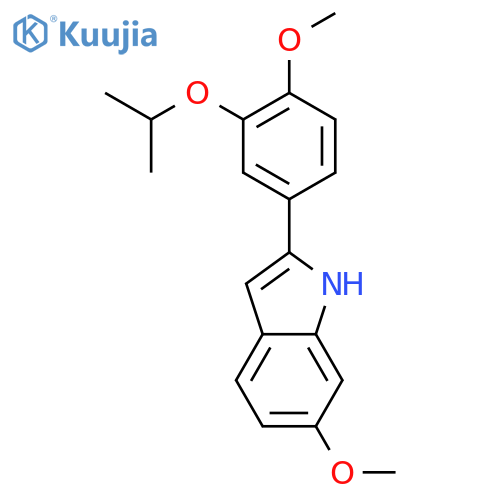 1H-Indole, 6-methoxy-2-[4-methoxy-3-(1-methylethoxy)phenyl]- structure