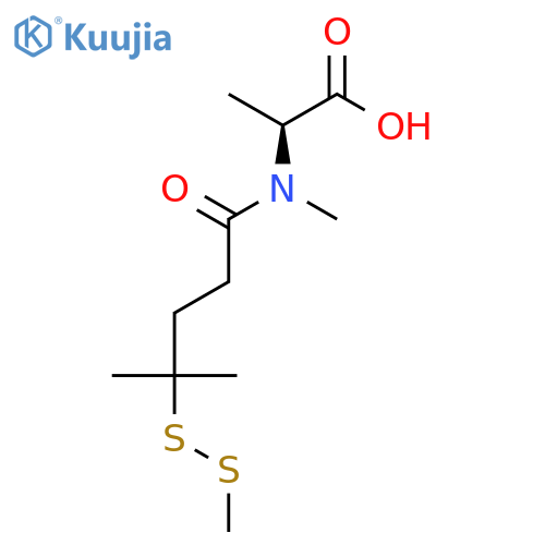 L-Alanine, N-methyl-N-[4-methyl-4-(methyldithio)-1-oxopentyl]- structure