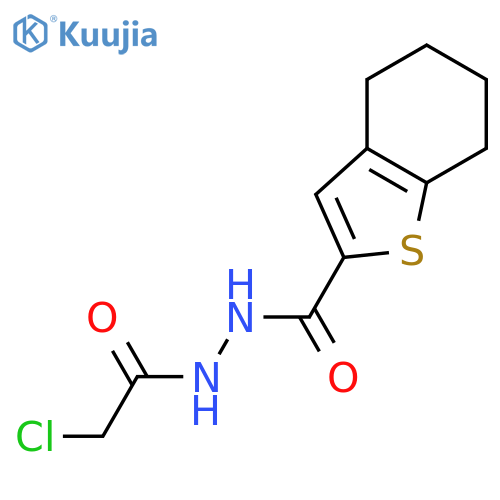 N'-(2-chloroacetyl)-4,5,6,7-tetrahydro-1-benzothiophene-2-carbohydrazide structure
