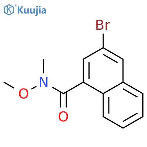 1-Naphthalenecarboxamide, 3-bromo-N-methoxy-N-methyl- structure