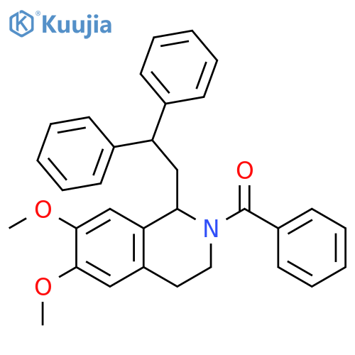 Methanone, [1-(2,2-diphenylethyl)-3,4-dihydro-6,7-dimethoxy-2(1H)-isoquinolinyl]phenyl- structure
