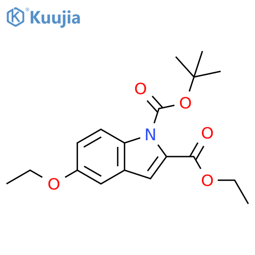 1H-Indole-1,2-dicarboxylic acid, 5-ethoxy-, 1-(1,1-dimethylethyl) 2-ethyl ester structure
