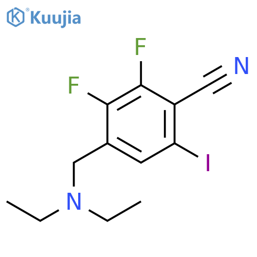 Benzonitrile, 4-[(diethylamino)methyl]-2,3-difluoro-6-iodo- structure