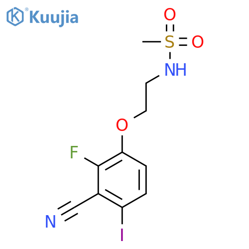 Methanesulfonamide, N-[2-(3-cyano-2-fluoro-4-iodophenoxy)ethyl]- structure