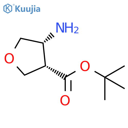 3-Furancarboxylic acid, 4-aminotetrahydro-, 1,1-dimethylethyl ester, (3S,4R)- structure