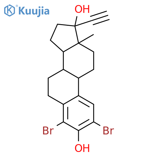 19-Norpregna-1,3,5(10)-trien-20-yne-3,17-diol,2,4-dibromo-, (17a)- structure