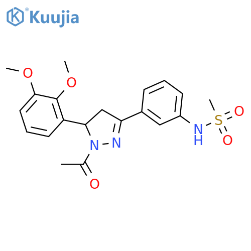 N-{3-1-acetyl-5-(2,3-dimethoxyphenyl)-4,5-dihydro-1H-pyrazol-3-ylphenyl}methanesulfonamide structure