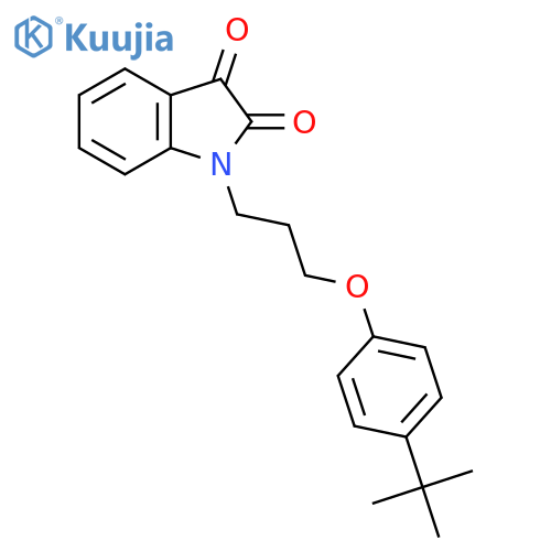 1-3-(4-tert-butylphenoxy)propyl-2,3-dihydro-1H-indole-2,3-dione structure