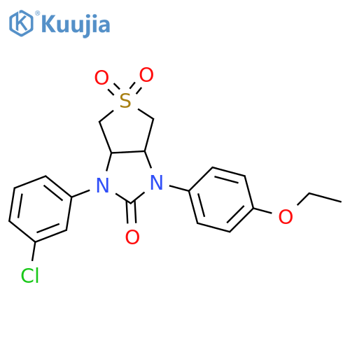 1-(3-chlorophenyl)-3-(4-ethoxyphenyl)-hexahydro-1H-5lambda6-thieno3,4-dimidazole-2,5,5-trione structure