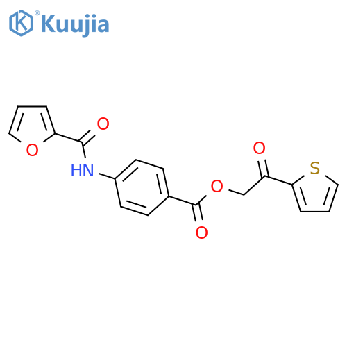 2-oxo-2-(2-thienyl)ethyl 4-(2-furoylamino)benzoate structure