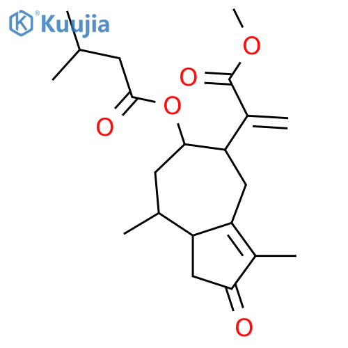 8-Hydroxy-3-oxo-4,11(13)-guaiadien-12-oic acid; (1α,8α,10β)-form, 8-(3-Methylbutanoyl), Me ester structure