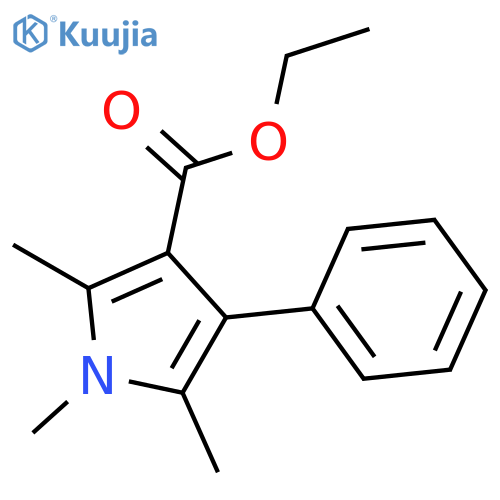 1H-Pyrrole-3-carboxylic acid, 1,2,5-trimethyl-4-phenyl-, ethyl ester structure
