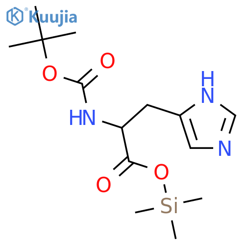 Nα-Boc-L-histidine trimethylsilyl ester structure