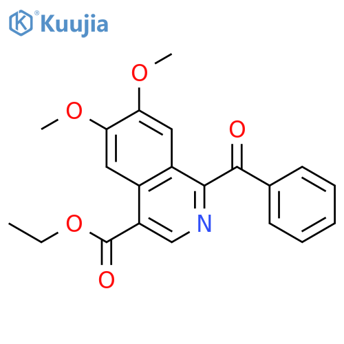 4-ISOQUINOLINECARBOXYLIC ACID, 1-BENZOYL-6,7-DIMETHOXY-, ETHYL ESTER structure